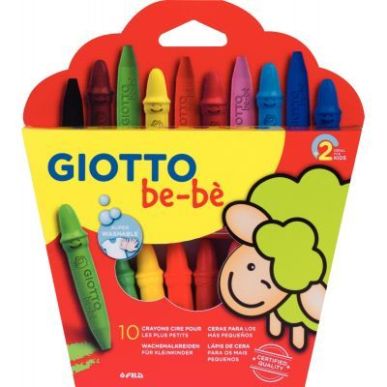 Achetez Etui de 10 maxi crayons cire incassable Giotto bébé assorti + taille crayons F47920000 GIO..
