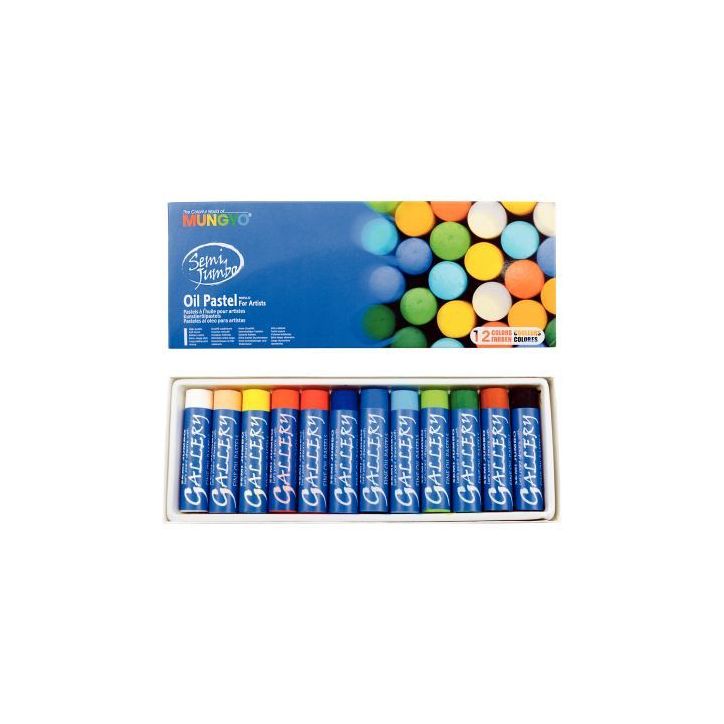 Boîte de 12 craies pastels à l'huile Jumbo MOPSJ12 CRAY-PAS