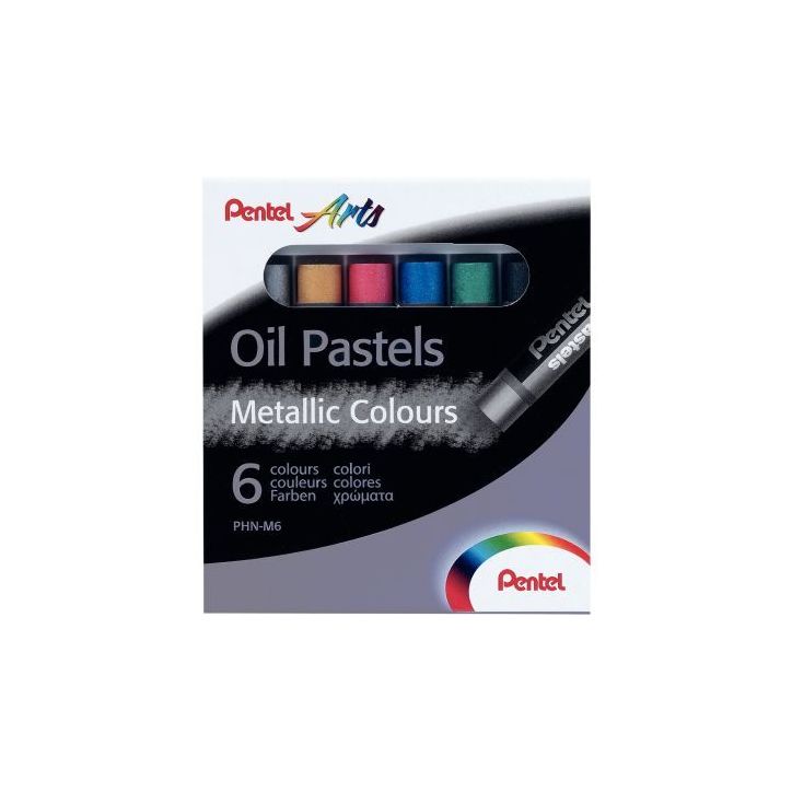 Pack de 6 pastels métallique PHN-M6 PENTEL
