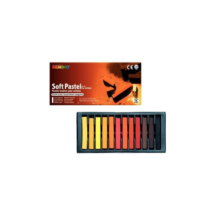 Boite de 12 pastels sec carré sanguine MP12EP