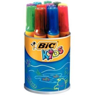 Achetez Pot de 12 marqueurs Décoralo pointe ogive couleurs assorties 8289702 BIC KIDS BIC pas cher ..
