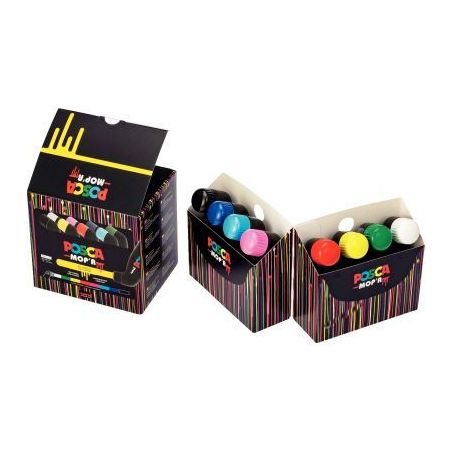 Achetez Boite de 8 marqueurs Posca MOP'R assortis PCM22/8 PF POSCA pas cher sur Ma Rentrée Scolaire