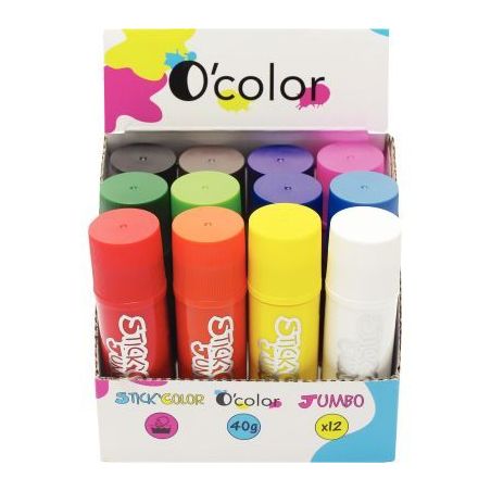 Achetez Boite de 12 x 40grammes sticks jumbo couleurs vives 2061 pas cher sur Ma Rentrée Scolaire
