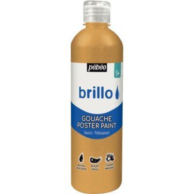 Achetez Flacon 500 ml de gouache brillante BRILLO or 384513 BRILLO PEBEO pas cher sur Ma Rentrée Sc..