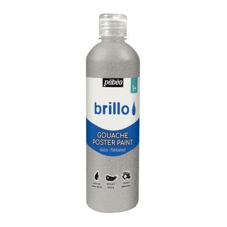 Achetez Flacon 500 ml de gouache brillante BRILLO argent 384514 BRILLO PEBEO pas cher sur Ma Rentré..