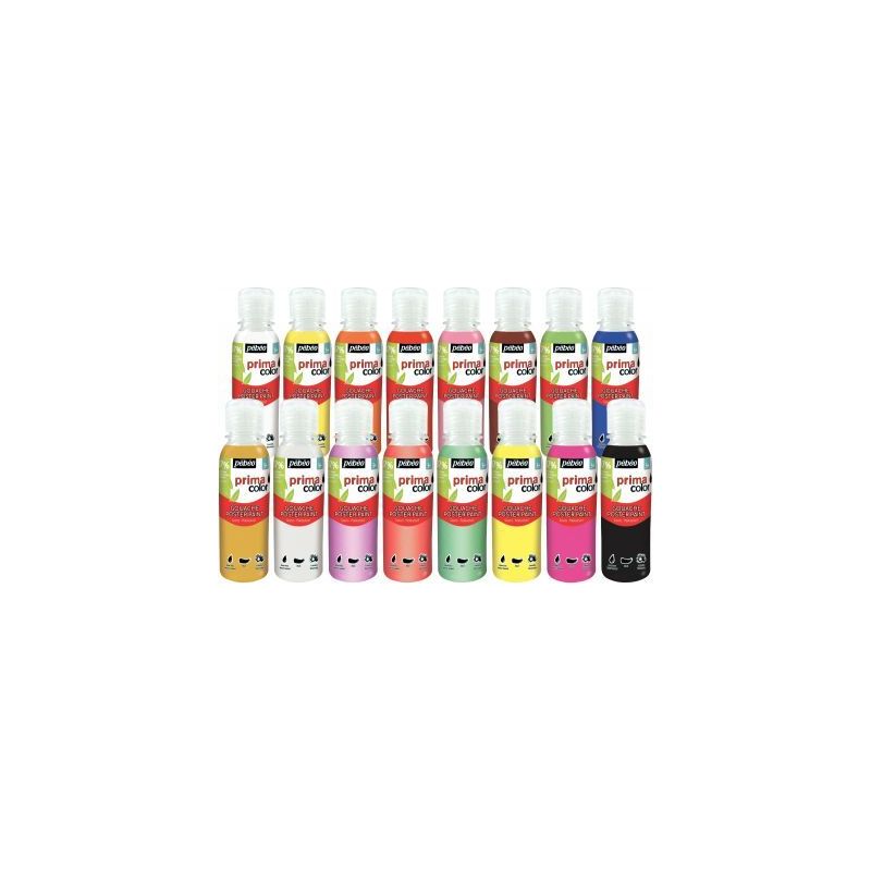 Achetez Carton de 16 flacons 150ml de gouache PRIMACOLOR, couleurs assorties 075593 PRIMA COLO PEBEO.. Achetez Carton de 16 flacons 150ml de gouache PRIMACOLOR, couleurs assorties 075593 PRIMA COLO PEBEO..