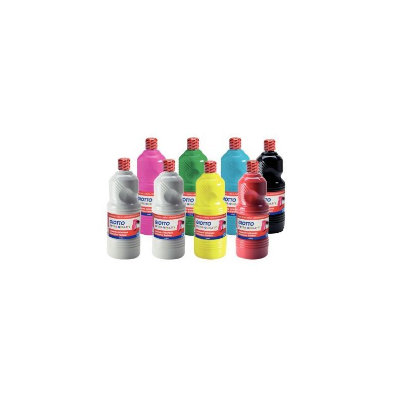 Achetez Carton de 8 flacons 1L de gouache liquide GIOTTO dont 1 litre offert, couleurs assorties 1 F..