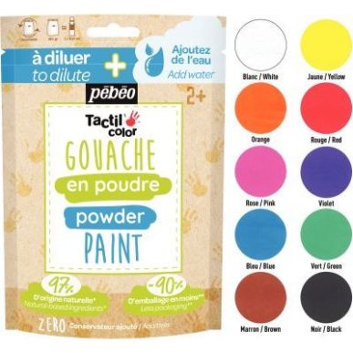Achetez Lot de 10 sachets 180g de gouache en poudre 2 en 1 Tactilcolor 633340 TACTIL COL PEBEO pas c..
