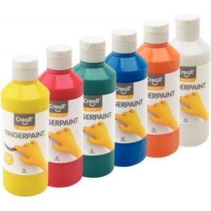 Achetez Carton de 6 flacons 250ml de gouache aux doigts assortis 07835 CREALL pas cher sur Ma Rentr ..