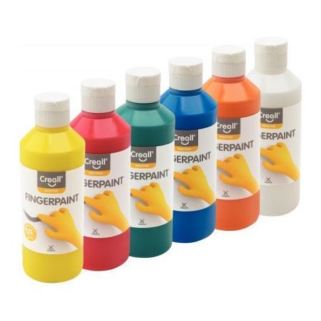 Achetez Carton de 6 flacons 250ml de gouache aux doigts assortis 07835 CREALL pas cher sur Ma Rentr ..