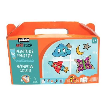 Achetez Valisette 10 tubes 75ml de peinture repositionnable ARTI'STICK 008965 PEBEO pas cher sur Ma ..
