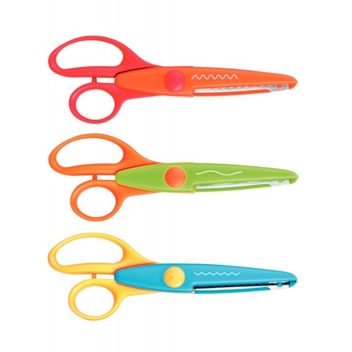 Lot de 3 ciseaux à  cranter assortis 16 cm ADE040063