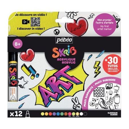 Achetez Set de 12 marqueurs acrylique 371110 PEBEO pas cher sur Ma Rentrée Scolaire