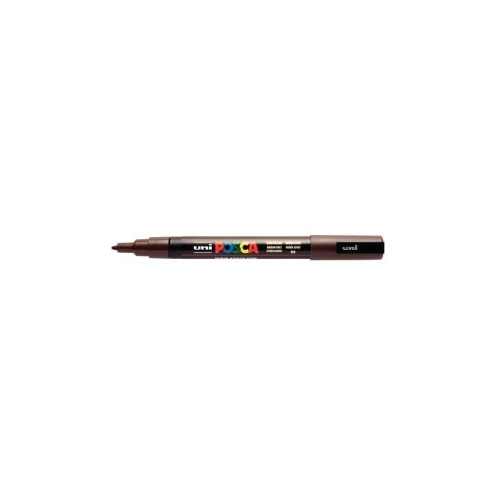 Marqueur pointe fine conique marron foncé PC3M MF POSCA UNIBALL