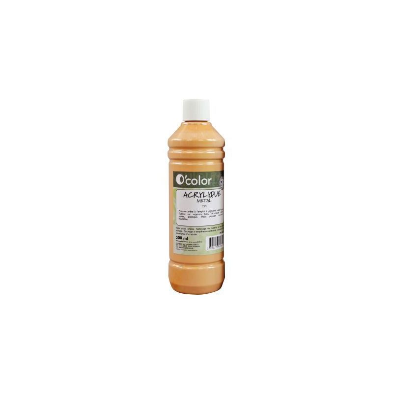 Achetez Flacon de 500 ml de peinture acrylique, coloris métallique or AME500PETOR_00/28523 O'COLOR ..