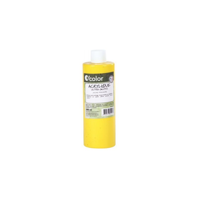 Achetez Flacon 500ml de peinture acrylique O'COLOR, jaune ACR500PETJP_00/28527 O'COLOR pas cher sur ..