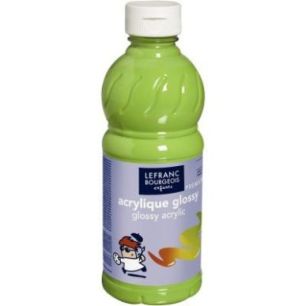 Achetez Flacon 500ml d'acrylique Glossy Lefranc Bourgeois, vert anis 188146 COLOR AND  LEFRANC & BOU..
