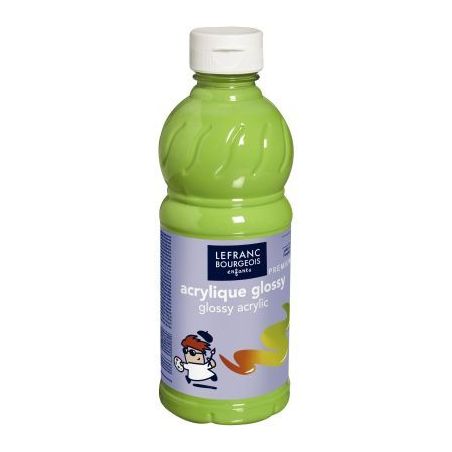 Achetez Flacon 500ml d'acrylique Glossy Lefranc Bourgeois, vert anis 188146 COLOR AND  LEFRANC & BOU..