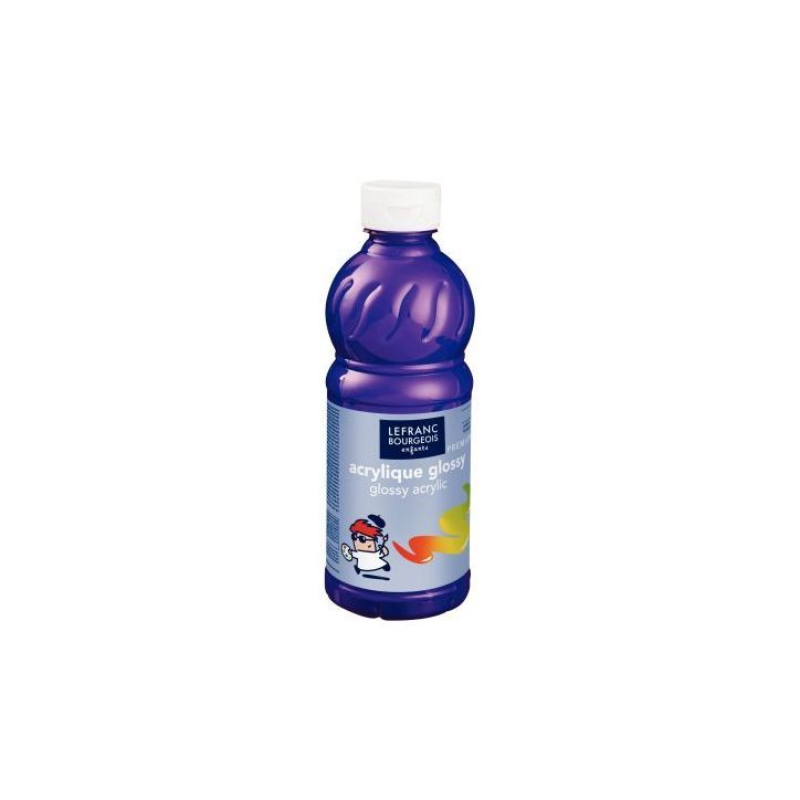Flacon 500ml d'acrylique Glossy Lefranc Bourgeois, violet 188305 COLOR AND  LEFRANC & BOURGEOIS