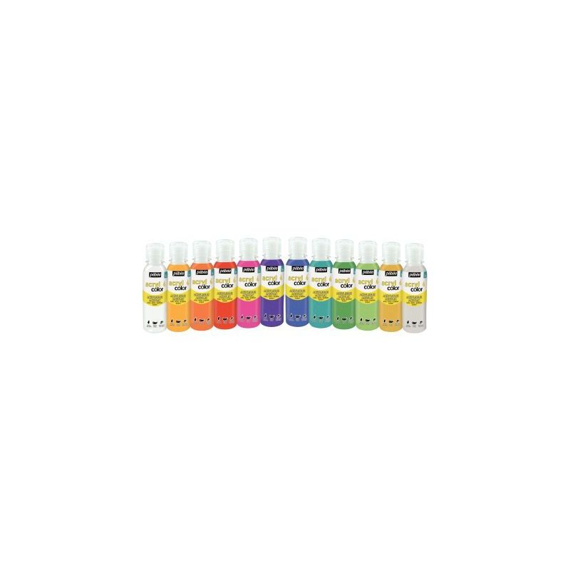 Achetez Carton de 12 flacons 150 ml de peinture ACRYLCOLOR couleurs pailletées assorties 364194 ACR.. Achetez Carton de 12 flacons 150 ml de peinture ACRYLCOLOR couleurs pailletées assorties 364194 ACR..