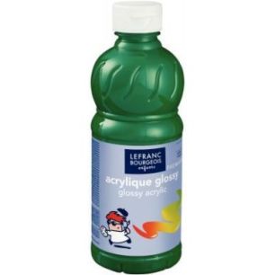 Achetez Flacon 500ml d'acrylique Glossy Lefranc Bourgeois, vert brillant 188306 COLOR AND  LEFRANC &..