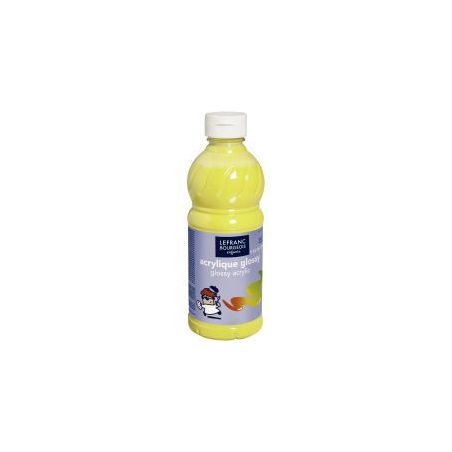 Achetez Flacon 500ml d'acrylique Glossy Lefranc Bourgeois, jaune primaire 188295 COLOR AND LEFRANC ..
