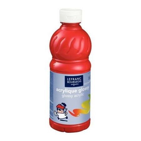 Achetez Flacon 500ml d'acrylique Glossy Lefranc Bourgeois, rouge vif 188302 COLOR AND LEFRANC & BOU..