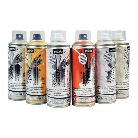 Achetez Lot de 6 sprays 200ml de peintures acryliques 093898 PEBEO pas cher sur Ma Rentrée Scolaire