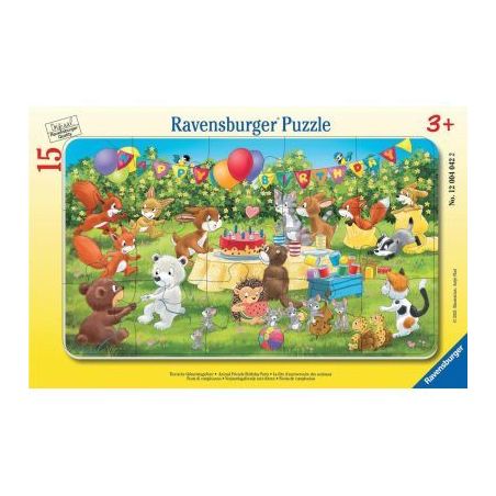 Achetez Puzzle à cadre 15 pièces, la fête d'anniversaire des animaux 12004042 RAVENSBURGER pas ch..