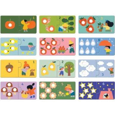 Achetez Boite de 12 puzzles duo, premiers chiffres DJ08272 DJECO pas cher sur Ma Rentrée Scolaire