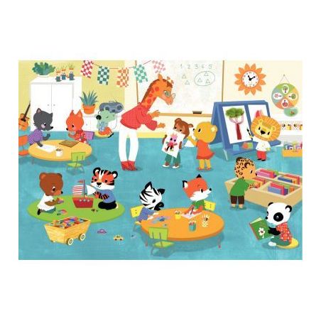 Achetez Puzzle en bois d'environ 12 pièces, vive la maternelle K103-12 pas cher sur Ma Rentrée Sco..
