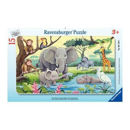 Achetez Puzzle à  cadre 15 pièces, les animaux d'Afrique 4005556061365 RAVENSBURGER pas cher sur ..