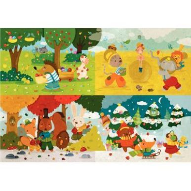 Achetez Puzzle en bois d'environ 24 pièces, les saisons K1123-24 PUZZLE MIC pas cher sur Ma Rentré..