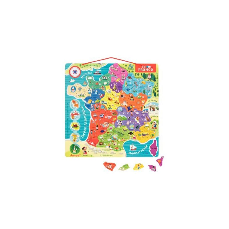 Achetez Puzzle magnétique en bois LA FRANCE, 93 pièces J05480 pas cher sur Ma Rentrée Scolaire