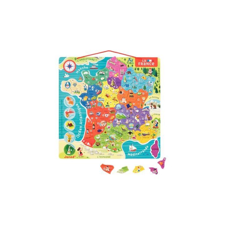 Puzzle magnétique en bois LA FRANCE, 93 pièces J05480