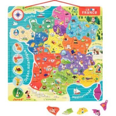 Achetez Puzzle magnétique en bois LA FRANCE, 93 pièces J05480 pas cher sur Ma Rentrée Scolaire