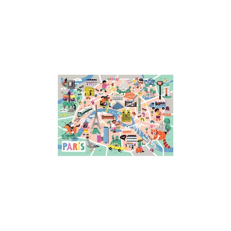 Achetez Puzzle en bois d'environ 50 pièces, balade à Paris K1009-50 PUZZLE MIC pas cher sur Ma Ren..