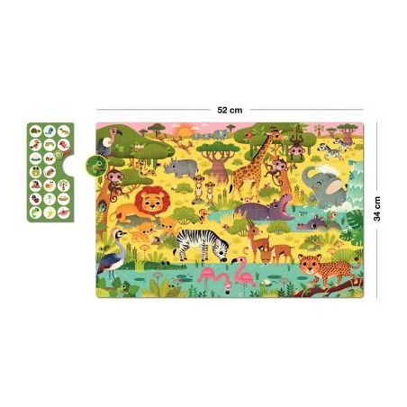 Achetez Puzzle d'observation 60 pièces, la savane 19221 APLI KIDS APLI pas cher sur Ma Rentrée Sco..