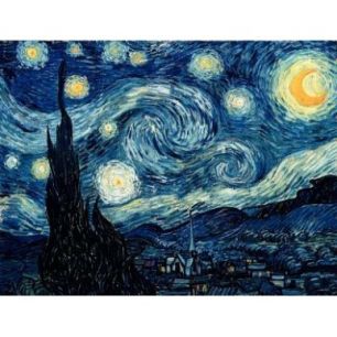Achetez Puzzle en bois denviron 50 pièces, NUIT ETOILEE de Vincent VAN GOGH K94-50 PUZZLE MIC pa...