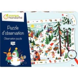 Achetez Puzzle d'observation 76 pièces, la montagne PU028C AVENUE MAN CLAIREFONTAINE pas cher sur M..
