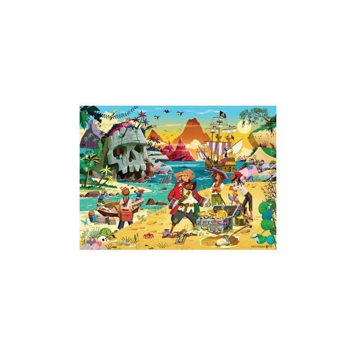 Puzzle XXL 100 pièces, le trésor des pirates 12004133 RAVENSBURGER