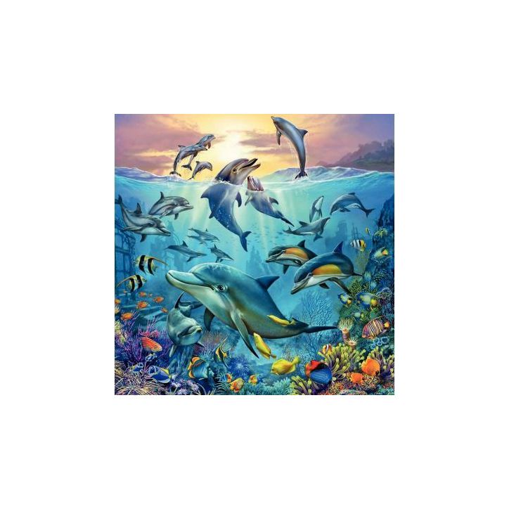Lot de 3 puzzles 49 pièces en carton, le monde animal de l'océan 00005149 RAVENSBURGER