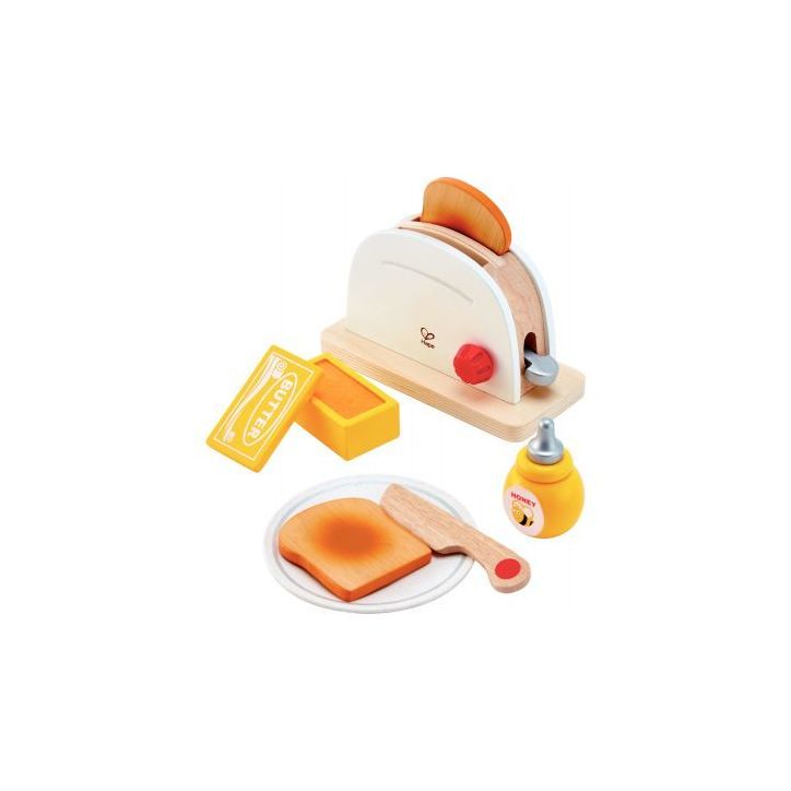 Toaster en bois blanc et accessoires E3148 HAPE