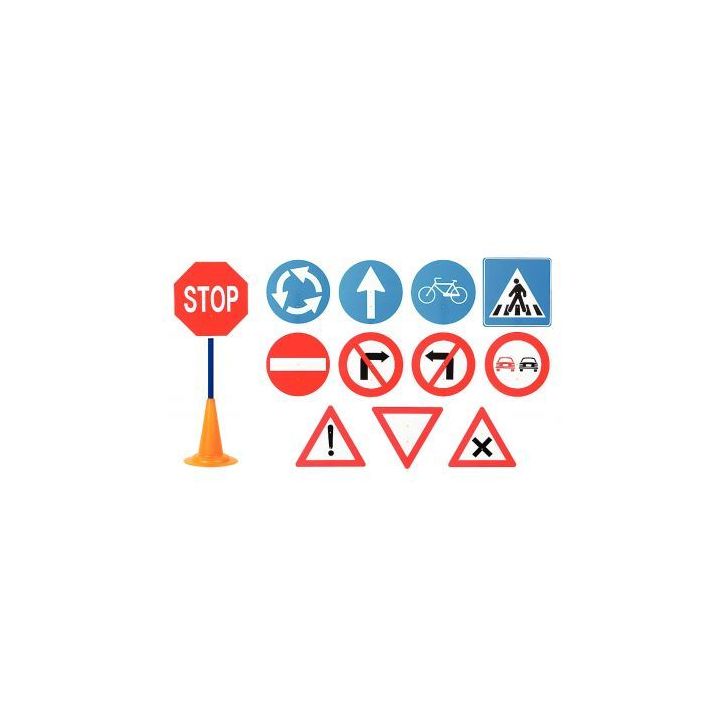 Lot de 12 Panneaux routiers 86cm 40052