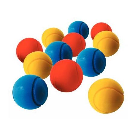 Achetez Lot de 12 balles de tennis en mousse diamètre 70 mm couleurs assorties 099241ALK pas cher s..