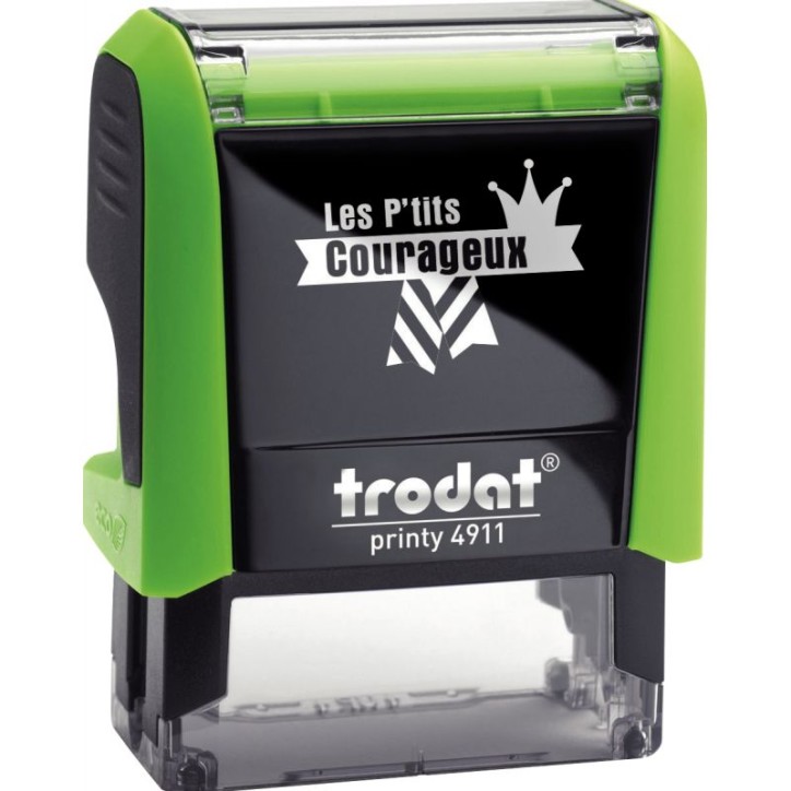 Tampon Les P'tits Courageux, formule "Courage tu peux y arriver" B14991.53 PRINTY TRODAT