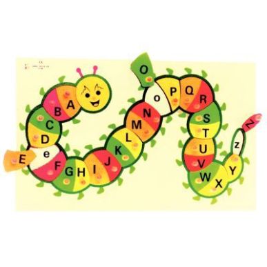 Achetez Puzzle chenille alphabet en bois E72515640 pas cher sur Ma Rentrée Scolaire