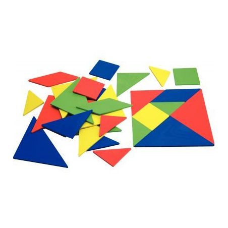 Achetez Lot de 4 tangrams en re-plactic 4 couleurs assorties 080700.000 pas cher sur Ma Rentrée Sco..