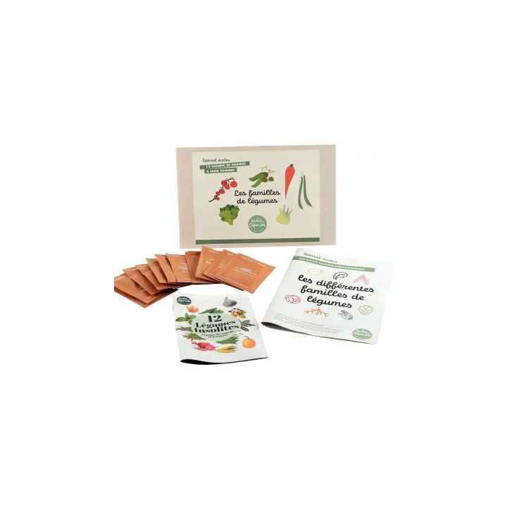 Coffret de 12 sachets de graines les familles de légumes 142178