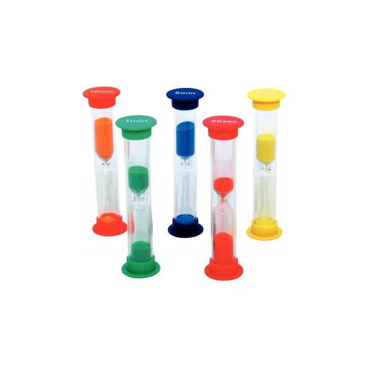 Set de 5 Sabliers 30 secondes - 1 3 5 10 Minutes 92007